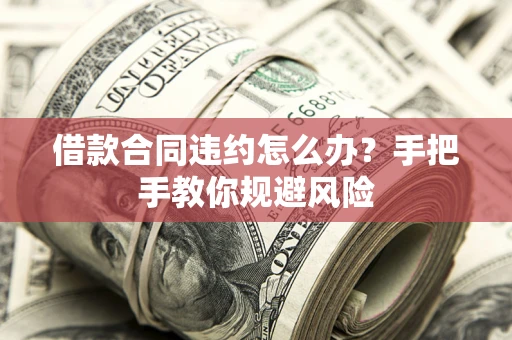 武汉借款合同违约怎么办？手把手教你规避风险