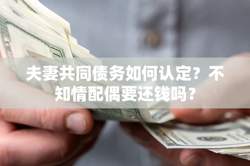武汉夫妻共同债务如何认定？不知情配偶要还钱吗？
